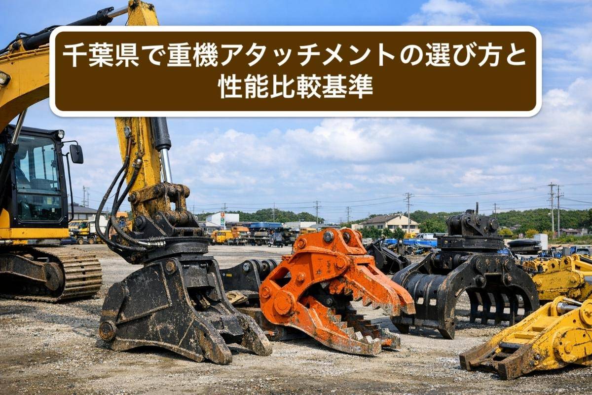 千葉県で重機アタッチメントの選び方と性能比較基準