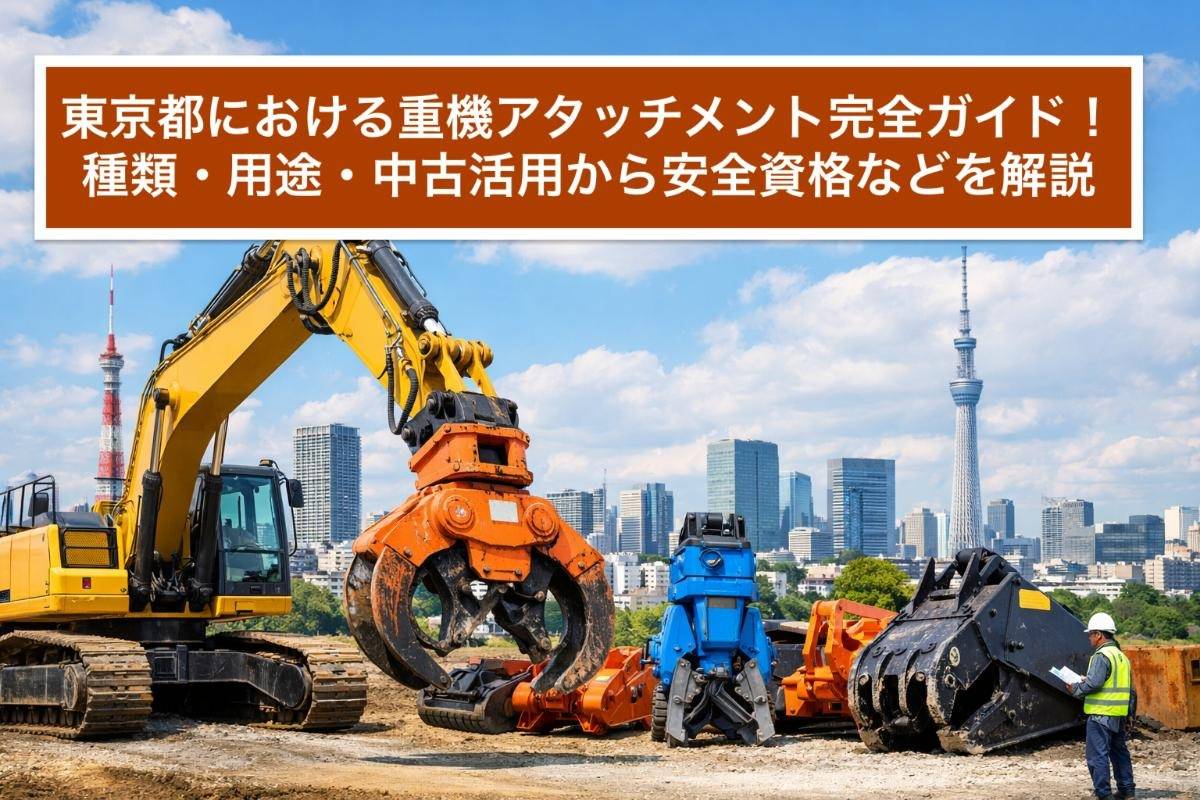 東京都における重機アタッチメント完全ガイド！種類・用途・中古活用から安全資格などを解説