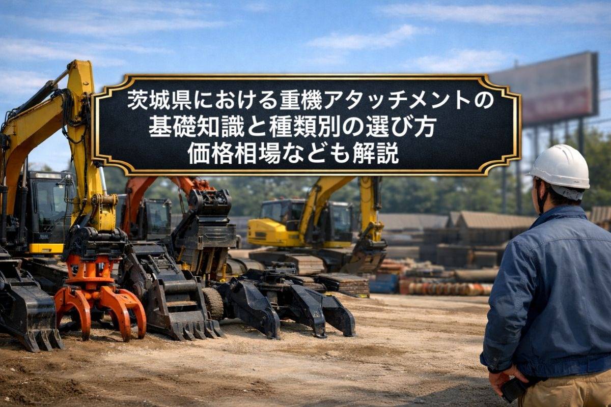 茨城県における重機アタッチメントの基礎知識と種類別の選び方｜価格相場なども解説
