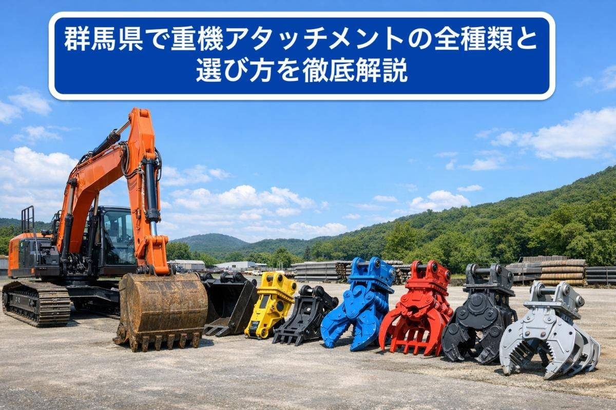 群馬県で重機アタッチメントの全種類と選び方を徹底解説