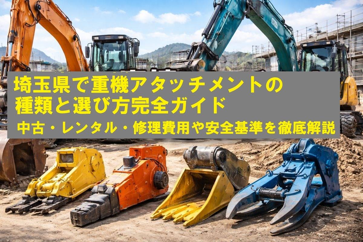 埼玉県で重機アタッチメントの種類と選び方完全ガイド｜中古・レンタル・修理費用や安全基準を徹底解説