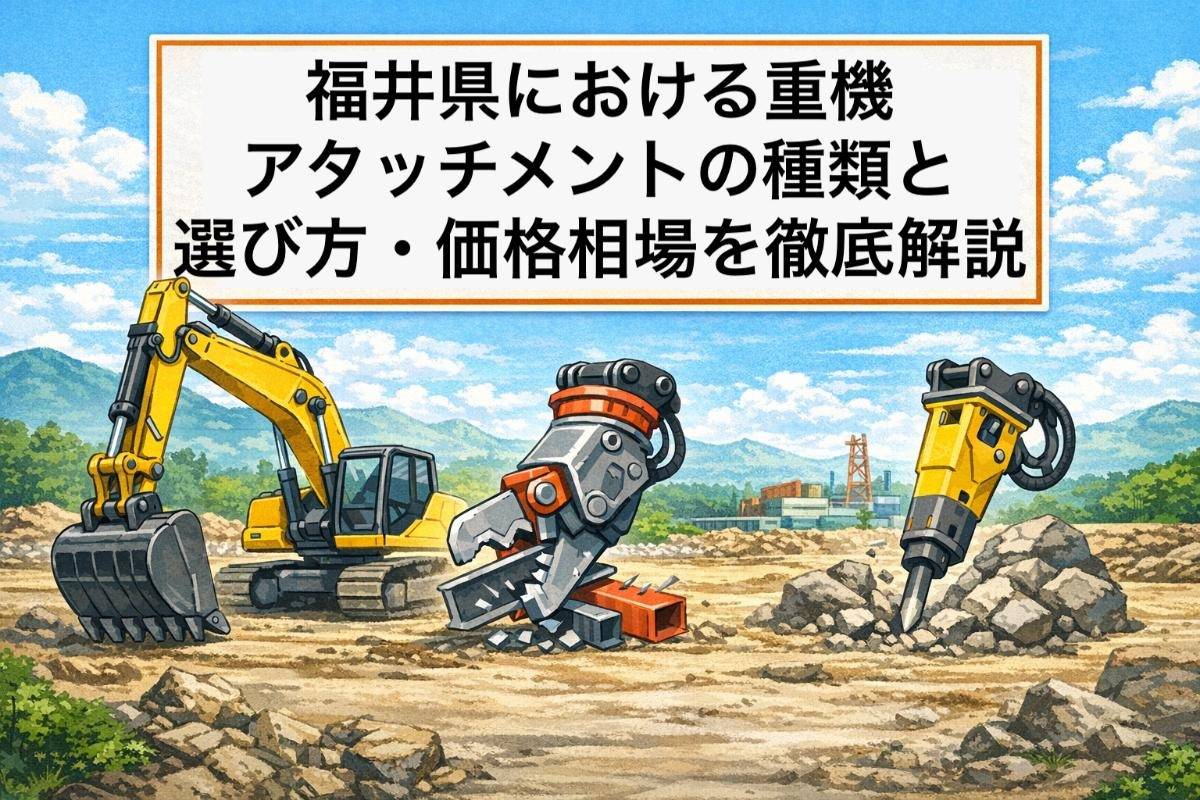福井県における重機アタッチメントの種類と選び方・価格相場を徹底解説