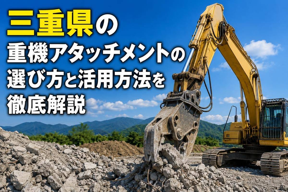 三重県の重機アタッチメントの選び方と活用方法を徹底解説
