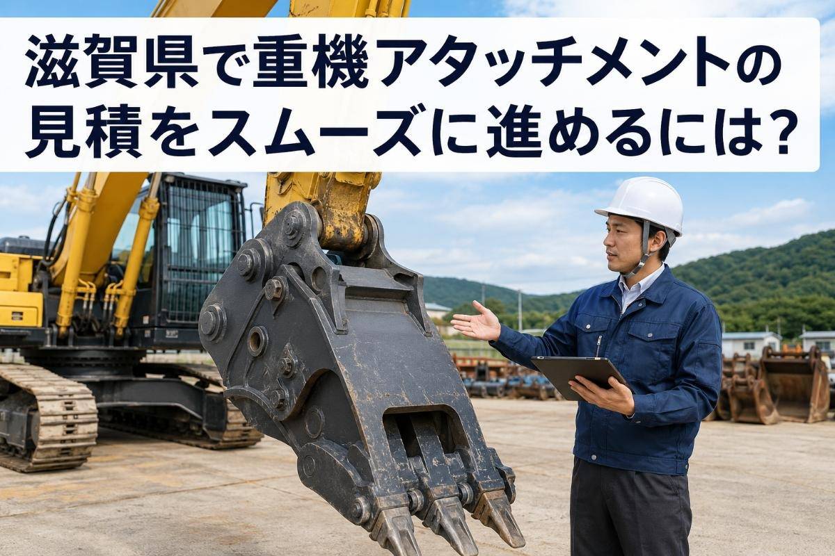 滋賀県で重機アタッチメントの見積をスムーズに進めるには？
