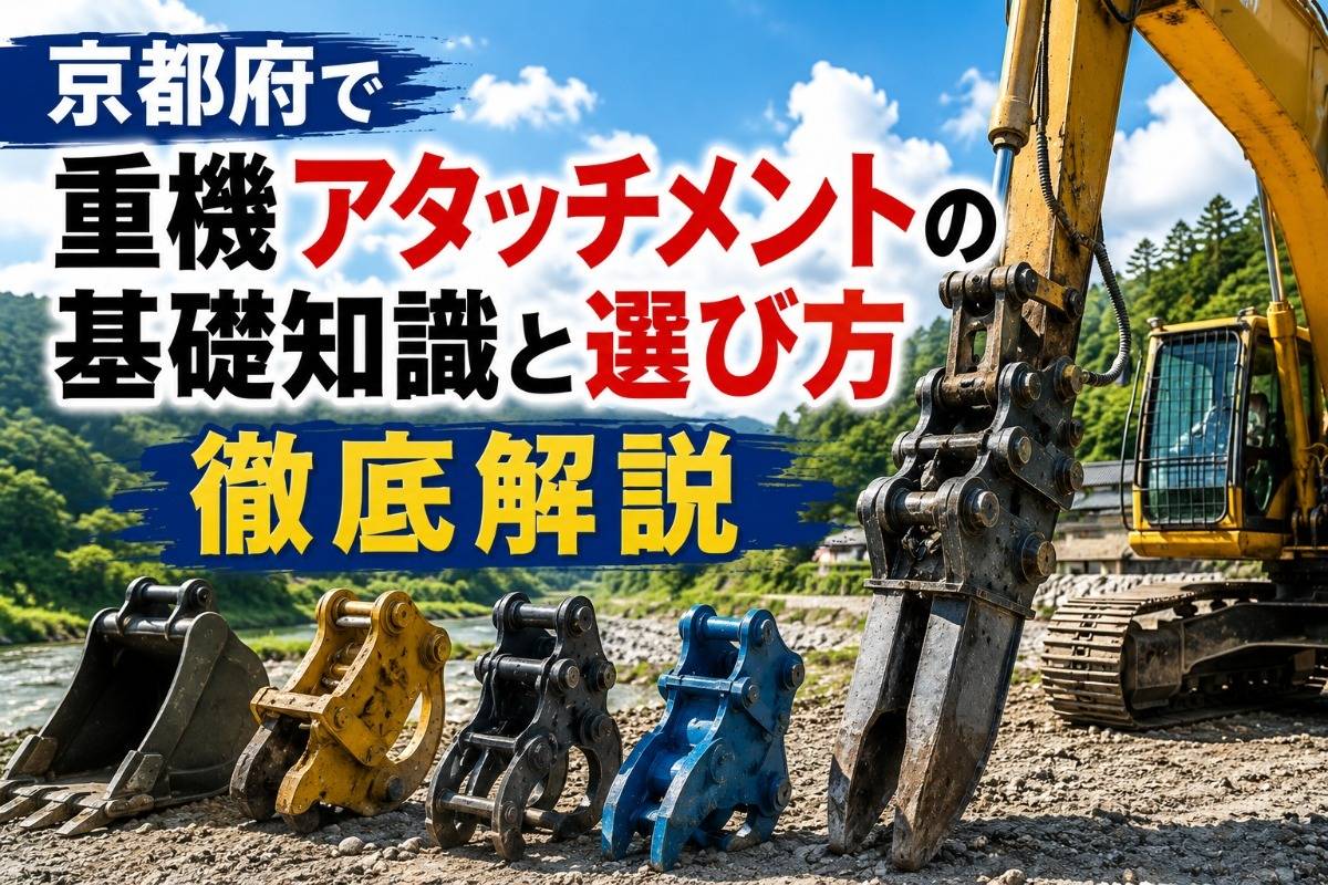 京都府で重機アタッチメントの基礎知識と選び方を徹底解説