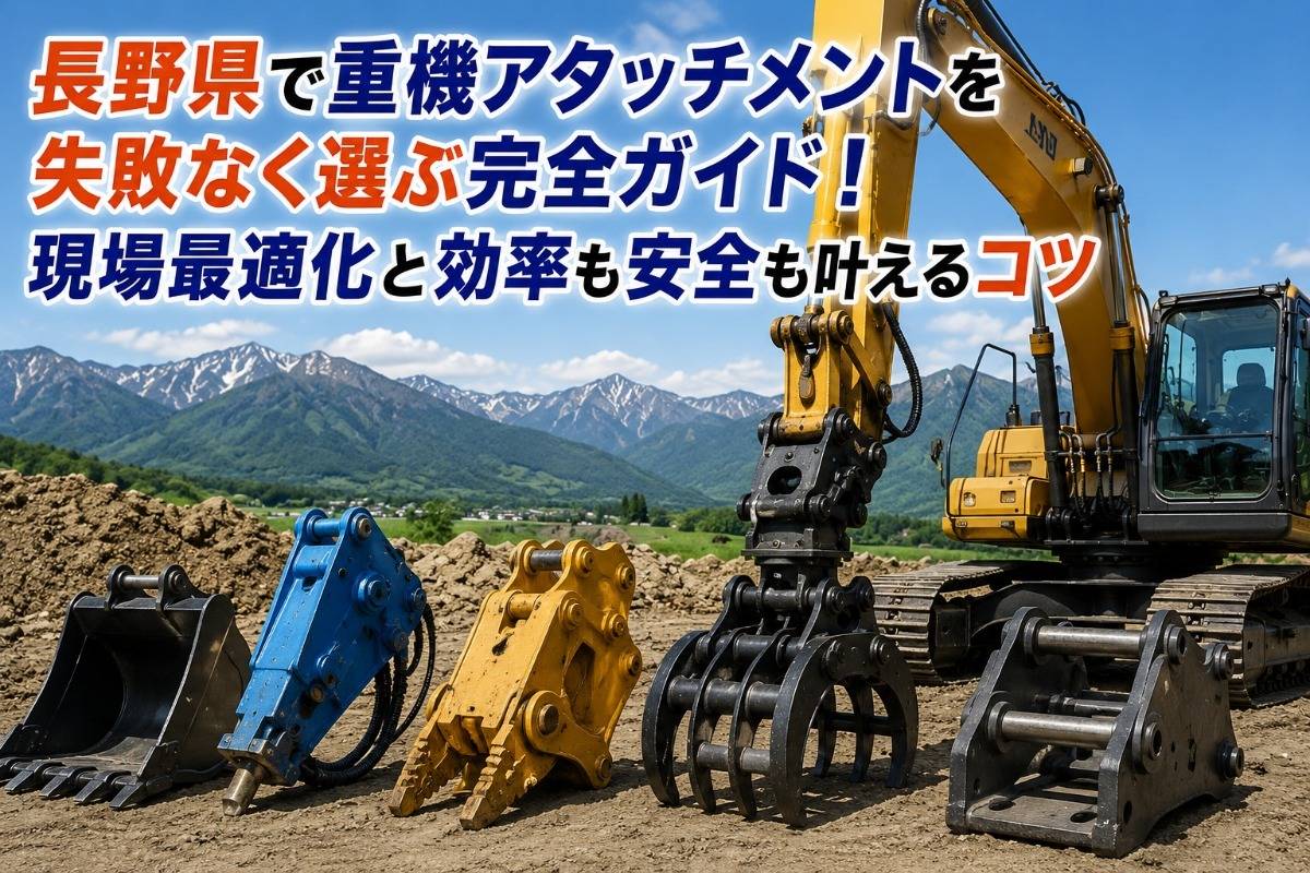長野県で重機アタッチメントを失敗なく選ぶ完全ガイド!現場最適化と効率も安全も叶えるコツ
