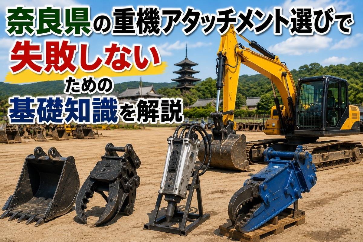 奈良県の重機アタッチメント選びで失敗しないための基礎知識を解説