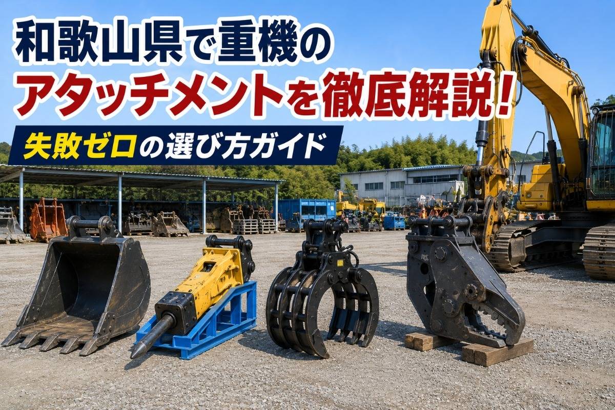 和歌山県で重機のアタッチメントを徹底解説!失敗ゼロの選び方ガイド