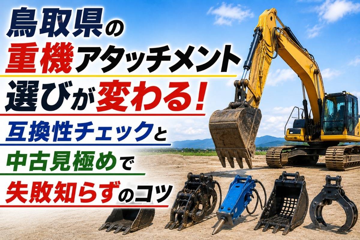 鳥取県の重機アタッチメント選びが変わる!互換性チェックと中古見極めで失敗知らずのコツ