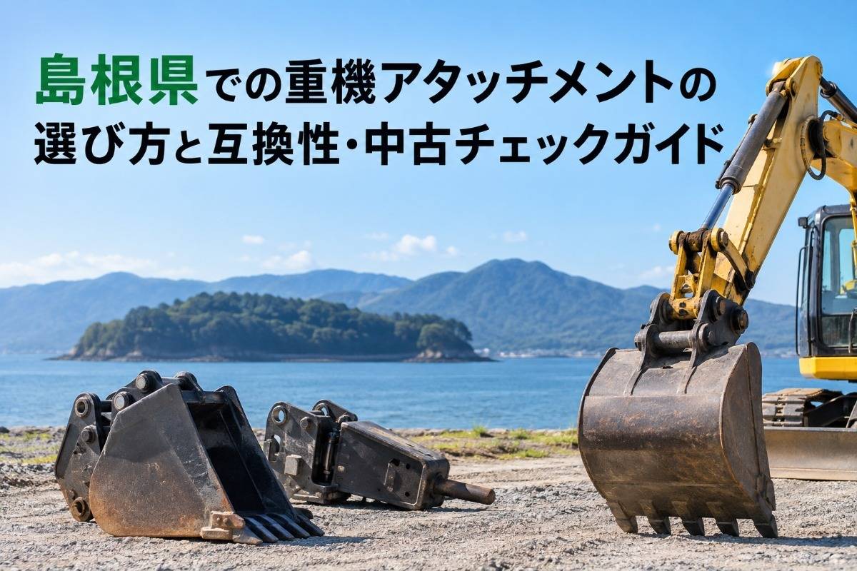 島根県での重機アタッチメントの選び方と互換性・中古チェックガイド